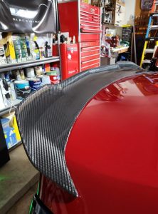 Carbon fiber rear spoiler