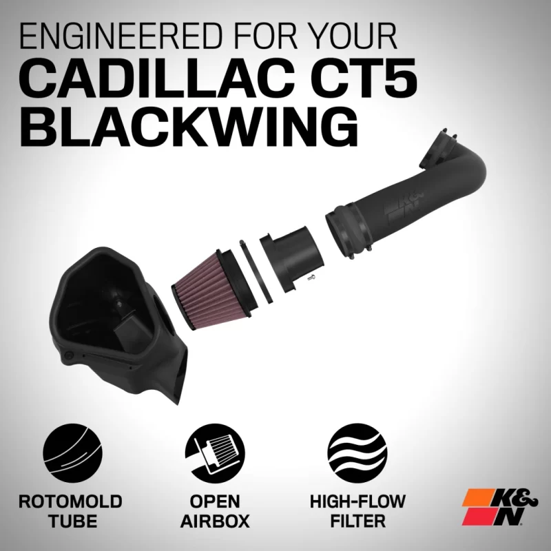 K&N Cold Air Intake for CT5-V Blackwing – 63-3121 - Image 3