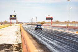Black ATS-V on the track