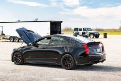 black ATS-V open hood