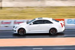 White ATS-V dragstrip